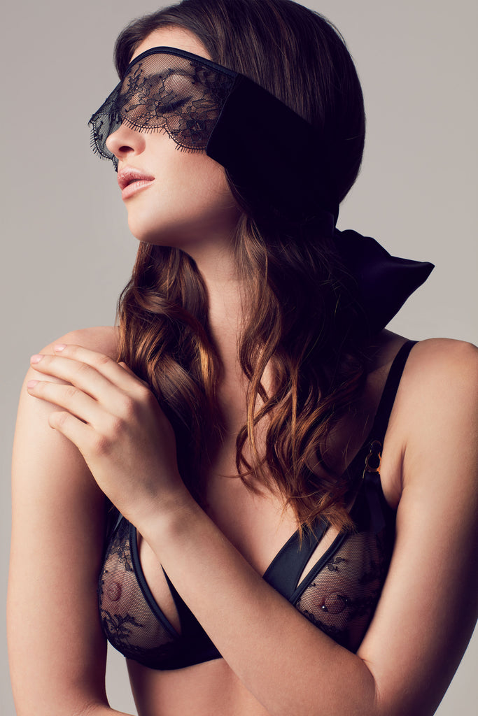 Sylvia Lace Eye Mask  Lingerie Accessories– Tatu Couture